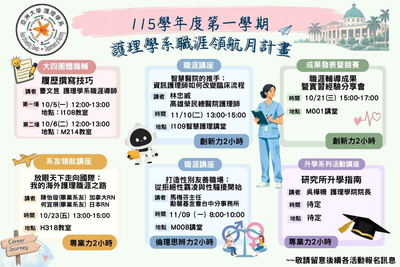 115-1亞洲大學護理學系 職涯領航月計畫